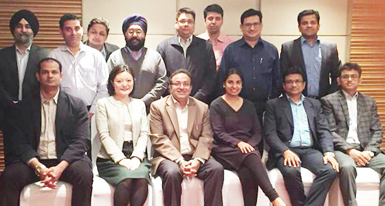 Dr Alok Bharadwaj with a batch of change leaders in Canon India